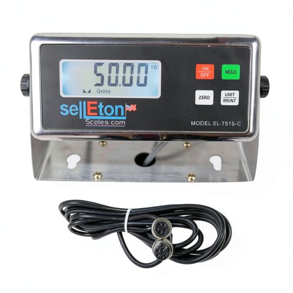 Selleton Industrial Floor Scale 24x24 10,000 lb Red SL-700-3