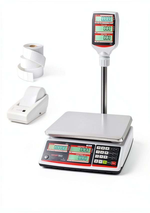 VisionTechShop 12lb Stainless Steel Counter Scale TVP-12LB-P-DLP-50-1
