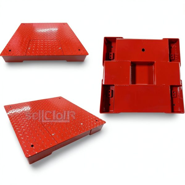 Selleton Industrial Floor Scale 24x24 10,000 lb Red SL-700-2