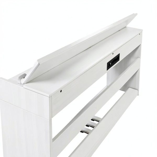WENCAI 88-Key Digital Piano 8817 Semi-Weighted Wooden Stand White-4