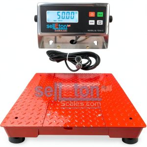 Selleton.com Heavy Duty Industrial Floor Scale SL-700 Red 10,000 lb-0