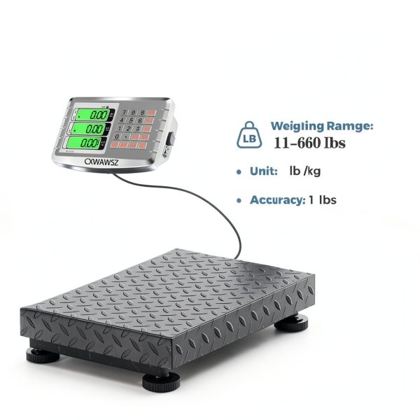 CXWAWSZ Floor Scale 660lb Capacity Detachable Digital Head-2