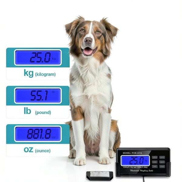 DBHJZLAB Livestock Scale PCR-3115 500kg Stainless Steel Platform-3