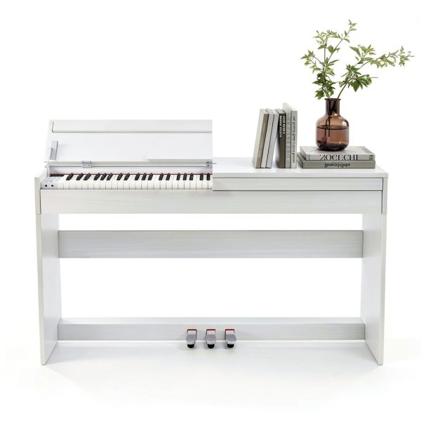WENCAI 88-Key Digital Piano 8817 Semi-Weighted Wooden Stand White-3