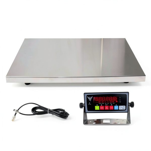 PEC Scales Industrial Floor Scale 700lb Capacity 44x22x2 Alloy Steel-2