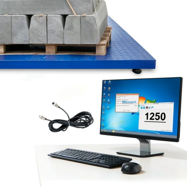 PEC Scales Industrial Floor Scale 5000kg with LED Display and Battery-4
