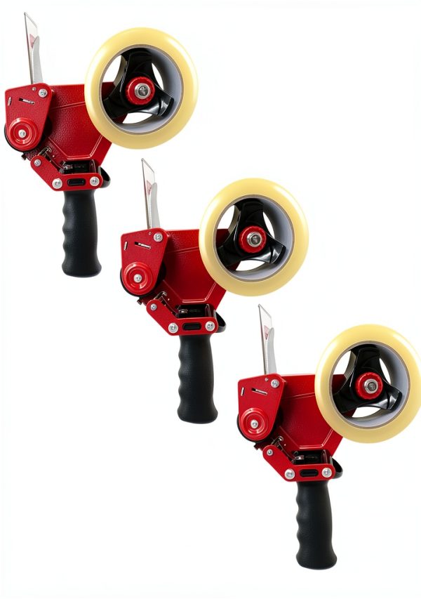 Clipco Premium Tape Dispenser Gun 3-Pack Red/Black-0