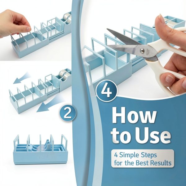 Double Tapes Dispenser ABHAR 18‑Strip Compact Heavy‑Duty Blue Plastic-1