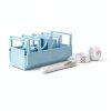 Fast Tape Dispenser for Crafts & Gift Wrapping 18 Strips in Seconds Portable Ribbon Cutter Machine Foldable Double Roll Tapes Dispensers Assistant (Color:Blue)-7