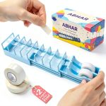 Double Tapes Dispenser ABHAR 18‑Strip Compact Heavy‑Duty Blue Plastic-0