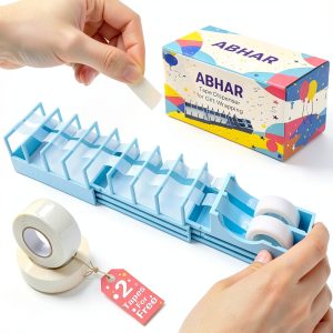 Double Tapes Dispenser ABHAR 18‑Strip Compact Heavy‑Duty Blue Plastic-0