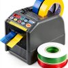 Automatic Tape Dispenser, Electric Ribbon Cutting Machine, Upgraded Silicone Wheel for 6-60mm Width Tape/Ribbon, Max. Cutting Length 999mm, 110V, Unsuitable for Elastic Ribbons-0