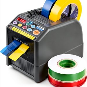 Automatic Tape Dispenser, Electric Ribbon Cutting Machine, Upgraded Silicone Wheel for 6-60mm Width Tape/Ribbon, Max. Cutting Length 999mm, 110V, Unsuitable for Elastic Ribbons-0