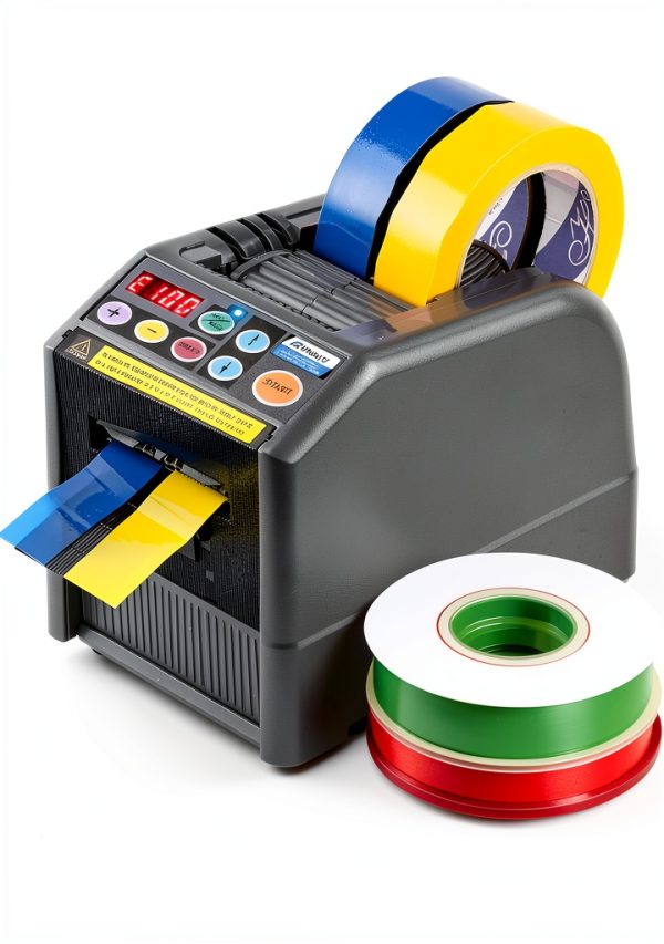 Automatic Tape Dispenser, Electric Ribbon Cutting Machine, Upgraded Silicone Wheel for 6-60mm Width Tape/Ribbon, Max. Cutting Length 999mm, 110V, Unsuitable for Elastic Ribbons-0